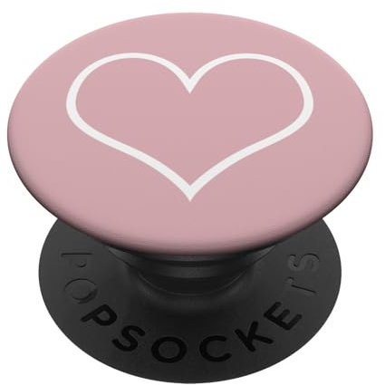 Rose, Pink, Helles Rosa für Mädchen, Frau Herz Love - PopSockets Ausziehbarer Sockel und Griff für Smartphones und Tablets PopSockets Klebender PopGrip