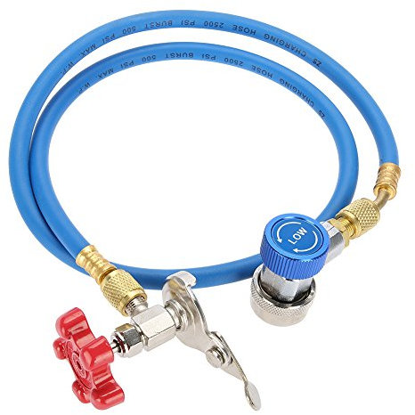 Tubo di ricarica del refrigerante, linea di ricarica del refrigerante professionale R134a Tubo di raccordo per bombole di gas durevole Rubinetto per refrigerante R502 R-12 R-22