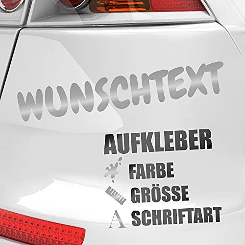 Kiwistar - Adesivo per auto – Testo desiderato, con lettere e numeri, scritta – nome e scritta – Adesivo per auto, bicicletta, camion, camion
