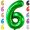 KatchOn, Riesiger dunkelgrüner Luftballon Nummer 6 – 40 Zoll | 6. Geburtstagsballon für Dekorationen zum 6. Geburtstag | 6 Luftballons zum Geburtstag | Sechs Ballonzahlen | 6-Jähriger Ballon für 6-J