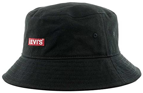 LEVIS FOOTWEAR AND ACCESSORIES Herren & Unisex Baby TAB Logo Bucket Hat, Regular Black, M