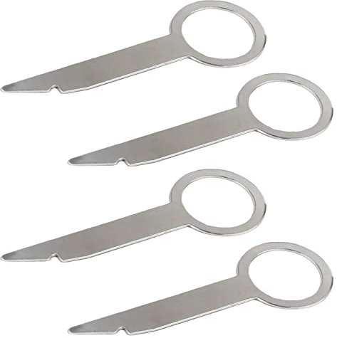 BASTOUR Chiavi di Sblocco per Autoradio, Chiavi di Estrazione Smontaggio Autoradio Stereo, 4 PCS Estrattore Chiave di smontare autoradio Originale, Compatibili con Volkswagen Ford Focus Fiesta Mondeo