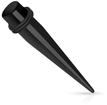 Dehnungsstab ACRYL 1,6-25 mm FARBWAHL Expander Taper Dehnstab (8,0 mm, Schwarz)