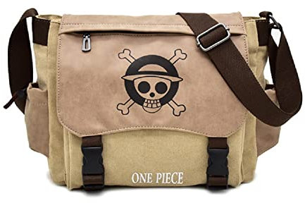 CHENMA Anime Canvas College Umhängetasche Daypack Schultasche Schuterltasche Büchertasche Backpack Laptop Bag One Piece