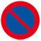 Panneau de Signalisation PVC 1 mm. Panneau Interdiction. Panneau Parking, Panneau d'information PVC. Taille au choi - Diamètre 200 mm - Stationnement interdit picto -