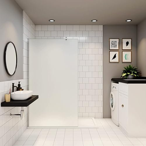 Aica Sanitär Walk in Glas Dusche 70cm Duschabtrennung 10mm Seitenwand mit Glasschutzfolie H200cm