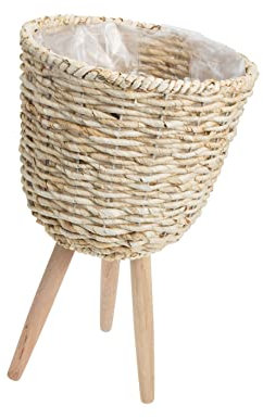 YARNOW Hochzeitsdeko Rustikale Behälter Auf Holzboden Innen Seegras Pflanzer Beine Strohkörbe Weidentopf Lagerung Bambuspflanze Dekoration Dekorativ Für Mit Behälter Vintage Hochzeitsdeko Vintage
