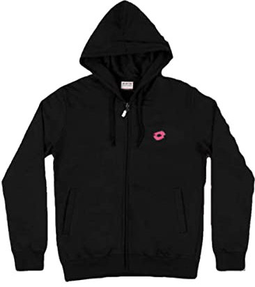Lotto Giacca Tuta Donna LA1020 Full Zip in Felpa con Cappuccio e Tasche Laterali. Nero M