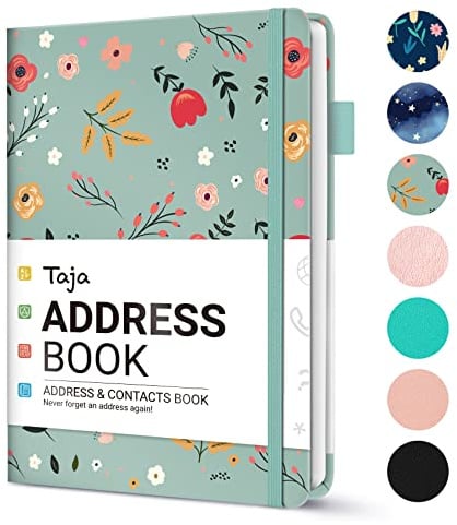 Taja Address Book with Alphabetical Tabs, Address Contact Book for Seniors