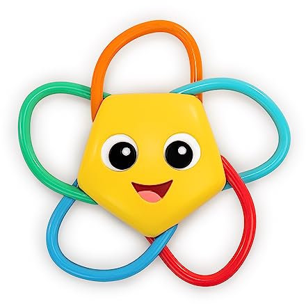 Baby Einstein Ocean Explorers Soothing Star Teether & Rattle Toy, Multisensory, Age 0+ Months