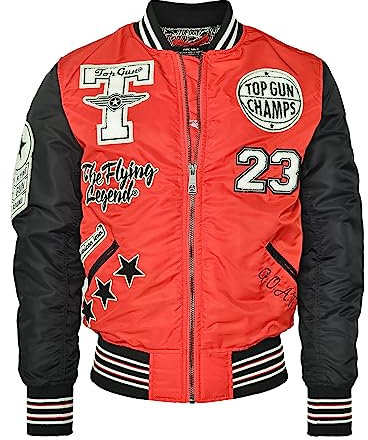 Top Gun Herren Bomberjacke Tg22032 Red,3XL