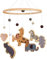 Mobile Baby Waldtiere, Holz Baby Mobile babybett spielzeug mit Wollknäuel Giraffe Löwe Elefant, Windspiel baby für Kinderzimmer Deko, Neugeborenen Geschenk