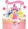 APDDHJ Princesses Cake Toppers 6Pcs Pink Castle Cake Decorations for Fans Kids Birthday Party Supplies Boys and Girls, Princess Theme Figures Set Cake Decorations