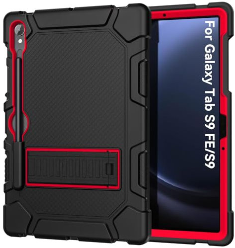 Cantis Custodia per Samsung Galaxy Tab S9 FE 5G da 10,9 pollici/Galaxy Tab S9 da 11 pollici 2023, custodia protettiva resistente agli urti e robusta, per tablet Samsung S9 FE con supporto S Pen (nero,