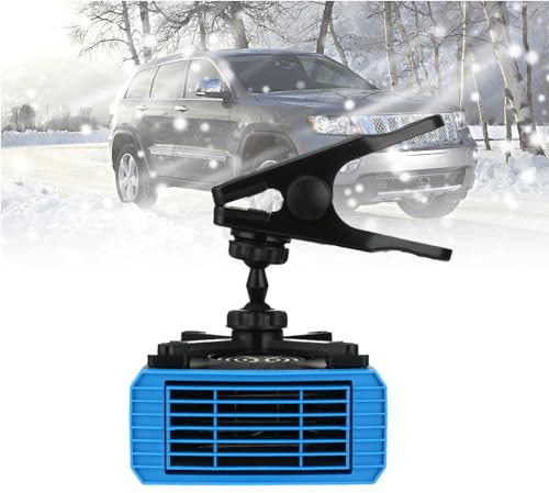 Riloer Chauffage de voiture 12V 150W, dégivreur pare brise voiture vevor chauffage diesel 12v vent chaud et froid, rotatif à 360 °, dégivreur de pare-brise, Clip/Ventouse