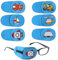 Augenklappe für Brillen, Wiederverwendbar Augenklappe Medizinisch Vliesstoff Eye Patches, rechte Augenpflaster von faulen Augen, Amblyopie, Strabismus (Blaues Fahrzeug - Rechtes Auge)