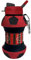 Gourde de football équipe de coeur en silicone pour garçons enfants et adultes - Cadeau sportif sans BPA, Paille, étanche à l'eau, durable et écologique, 550 ml (ROUGE/NOIR)…