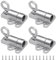 4 PCS Aluminium Alloy Loft Hatch Catch, Door Latch Aluminum Alloy Spring Loaded Bolt Bounce Lock Closing Gate Latches for Shed Doors Gates and Outhouse Window (Silver)
