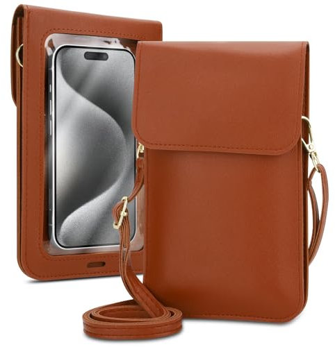 Cadorabo Custodia a tracolla compatibile con Samsung Galaxy XCover 5 piccola borsa con scomparto per cellulare e finestra di visualizzazione, borsa a tracolla mini per Galaxy XCover 5, 2 scomparti,