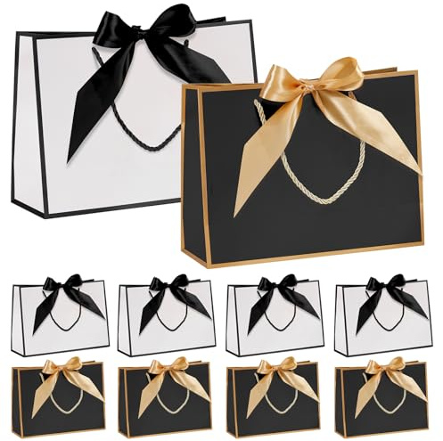 10pcs GeschenktüTe Groß, Geschenkverpackung, Geschenktaschen, GeschenktüTen Geburtstag, Gift Bags, Geschenktasche Groß, GeschenktüTe Geburtstag Hochzeit, Geschenk TüTen Weiß