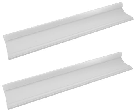Garneck 2St Lampenschirm aus Gips LED-Leisten Lichtleisten Deckenleiste mit LED-Beleuchtung Deckenecken ambientebeleuchtung Verkleidung für die Decke Kronenleiste Kronenform PVC Silver