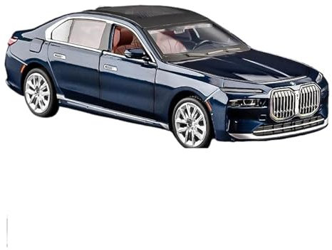 SYYANFEI Auto Modell 1:24 Für BMW 7 Series I7 G70 Alloy Luxy CarDiecast Metal Pure Limousine Car Model Sound Light Toy Jungen Mädchen Geschen(Schwarz)
