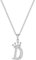 Casxyue Buchstabe Halskette Für Damen Mädchen Silber Halskette Schmuck Anfangsbuchstaben Anhänger mit Zirkoniasteinen Halskette Geburtstagsgeschenk Weihnachtsgeschenke für Frauen (D)