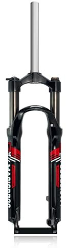 26 27.5 29 Pollici Forcella Meccanica con Diritta 1-1/8 Forcella Ammortizzata per Bici di Montagna Viaggio 100mm Freno A Disco Mountain Bike Forcella Anteriore 9mm QR(Black Red,27.5)