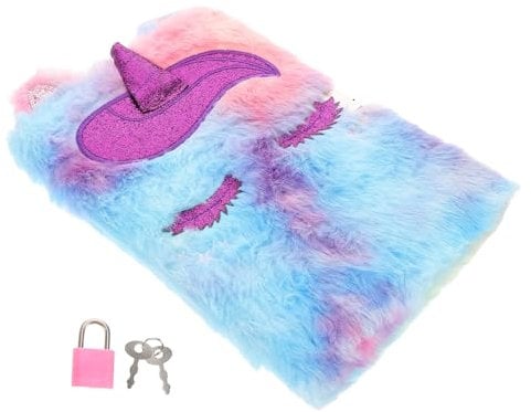 CHICAMPERA Kids Plush Diary Mit Schloss Fuzzy Journal Für Mädchen Zum Schreiben Und Zeichnen Niedliches Abschließbares Notizbuch Für Schule Und Büro