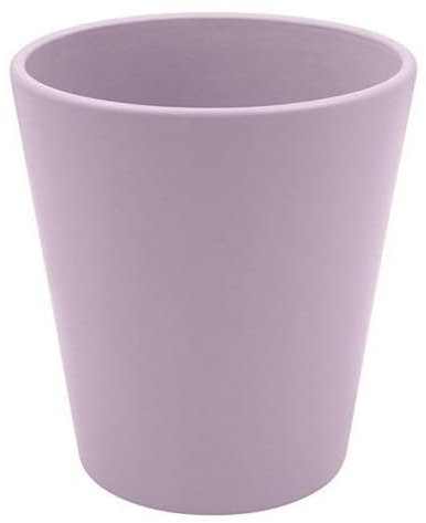 Vaso Orchidea in Ceramica Liscia o damascato | VARI COLORI | misura 14x13 cm idea regalo (Lilla Liscio)