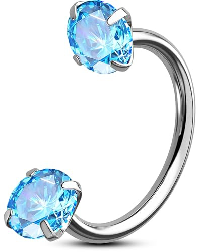 OUFER Body Piercing Titan Nasenpiercing Ring 20G Hufeisen Piercing 6/7/8mm | Nasenring Hoop Septum Piercing Ring Helix Conch Tragus Nostril in Silber Rose Schwarz Blau Lila nasenring für Damen Herren
