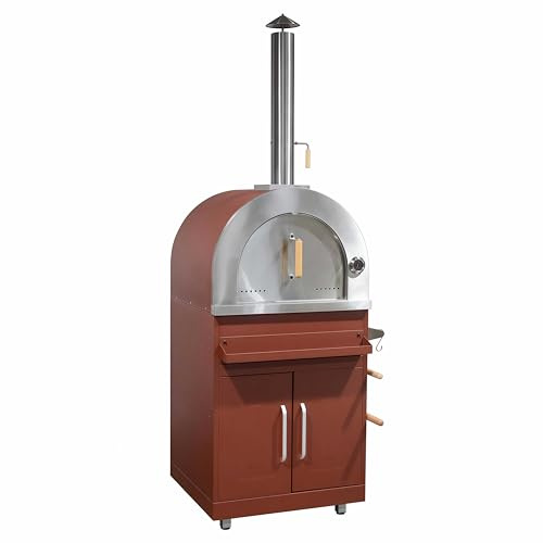 Oviala Meuble Four à Pizza pour Cuisine d'extérieure Brique