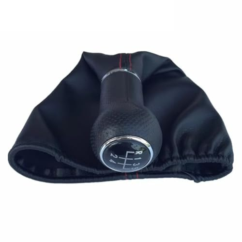 Auto Schaltknauf Für VW Für LUPO Für HATCHBACK Für CLASSIC Für CADDY 1993-1998 5/6-Gang MT Auto-Schaltknauf Hebel Schaltknauf PU-Leder Schaltknäufe(Type3)