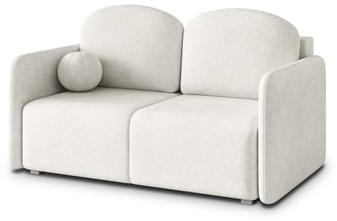 Masseno Sofa SUVI II NV mit Schlaffunktion, Sofa mit Bettkasten, Wohnzimmersofa, Couch, Soffa, Bettsofa, Couchgarnitur- Creme, Neve 02