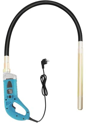 TESUGN Agitatore elettrico per calcestruzzo, 1300 W, portatile, con tubo di vibrazione, lunghezza 1,5 m, 4300 giri/min, diametro 35 mm