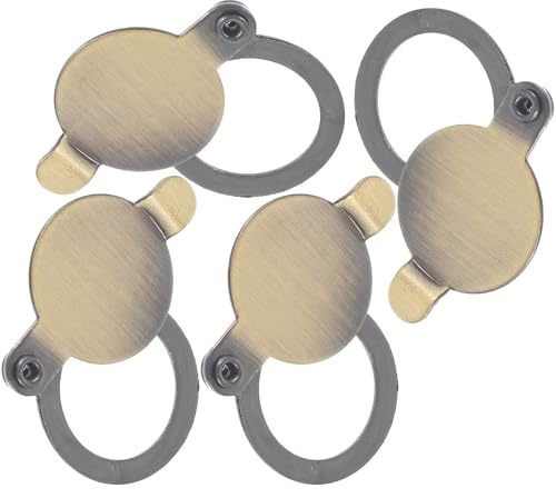 Sewroro 4pcs Copper Door Peephole Covers with Sturdy Privacy Blocker Golden Finish Keyhole Covers for Doors