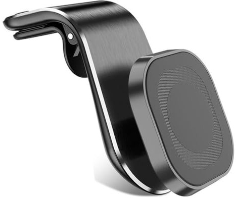 aStaoA Supporto Cellulare Auto Magnetico per Fiat Qubo (2008-2020), Porta Telefono Bocchette D'aria A L, Calamita Potente, Rotazione 360 Gradi, Clip In Silicone Morbido