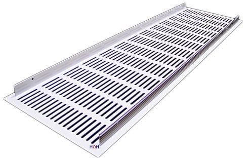 Lüftungsgitter LG-5015 W Alu Türgitter Weiß 500 x 150 mm Stegblech Abluftgitter