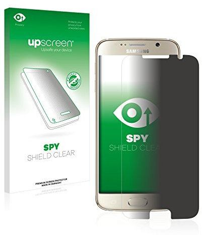 upscreen Anti-Spy Blickschutzfolie für Samsung Galaxy S6 Made in Germany, Privacy Screen Displayschutz-Folie [Sichtschutz, Blaulichtfilter]