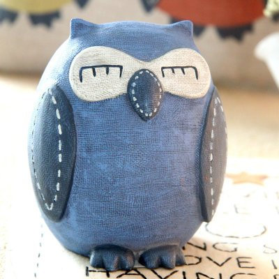 Jinson well Kind sparschwein einsparungen/Geld/geldschrank kreative süß Hochzeit zum Geburtstag (Eule, blau)