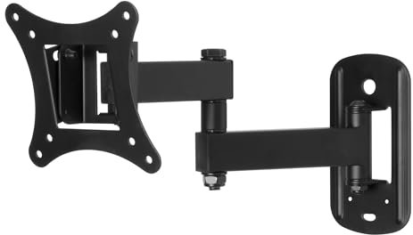 AVF TV Monitor Wall Mount - Wall Bracket for TV & Monitor Screens Up to 32 & 15kg - Universal VESA (75x75 & 100x100mm) Multi-position - Tilt & Turn - Black - MP100