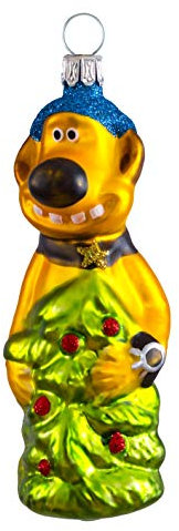 Shaun das Schaf Glas-Figur, Bitzer mit Baum, Thüringer Weihnacht 52-240