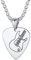 Suplight Herren Kette Edelstahl Plektron Anhänger Halskette Plektrum mit Gitarre Muster Guitar Pick Necklace Rocker Musikliebhaber Modeschmuck Geschenk für Geburtstag Weihnachten