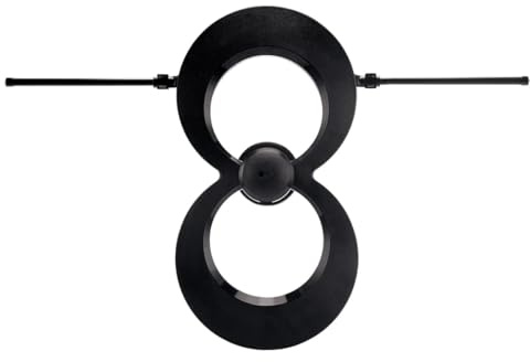 Antennas Direct ClearStream MAX-V Indoor Outdoor TV Antenna, UHF VHF Multi-Directional, 60+ Mile Range, 4K 8K UHD, NEXTGEN TV – w/Wall Bracket(Black)