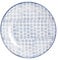 Nicola Spring Hand-Printed Dinner Plate - 25.5cm - Navy - Porcelain Decorative Patterned Dining Dish Plates for Snacks, Starters, Dinner, Dessert