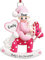 Personalised Baby Ornament 2025 – Fast & Free 24h Customisation – Baby's 1st Christmas Ornaments for Tree – Custom Gift Wrapped Pink Girl on Rocking Horse Keepsake for Newborns, Infants