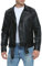 Fahsyee Giacche in pelle da uomo, bomber finto da uomo, con risvolto asimmetrico, con cerniera, slim fit, cappotto da motociclista, nero, X-Large