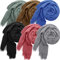 6 Stücke Damen Weich Tuch Schal Baumwolle Hijab Schal Wickel Kopftuch für Alle Jahreszeiten (Hellgrau, Hellkaffee, Schwarz, Hellrot, Blau, Cyan)