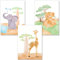 PREMYO Bilder Kinderzimmer Deko Mädchen Jungen - Poster Set Babyzimmer Safari Wandbilder Schlafzimmer Kunstdruck DIN A4