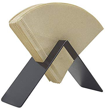 Poeft, Edelstahl-Kaffeefilter-Papierbehälterhalter für Küche, Bar, Café, Bar, Café, Filterpapierhalter